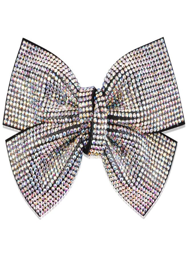 AHONEY Rhinestone Hair Accessories: Glitter Barrettes, Bling Hair Clips & Bows for Women, Girls - Holiday Gift (AB Silver) - Image 1